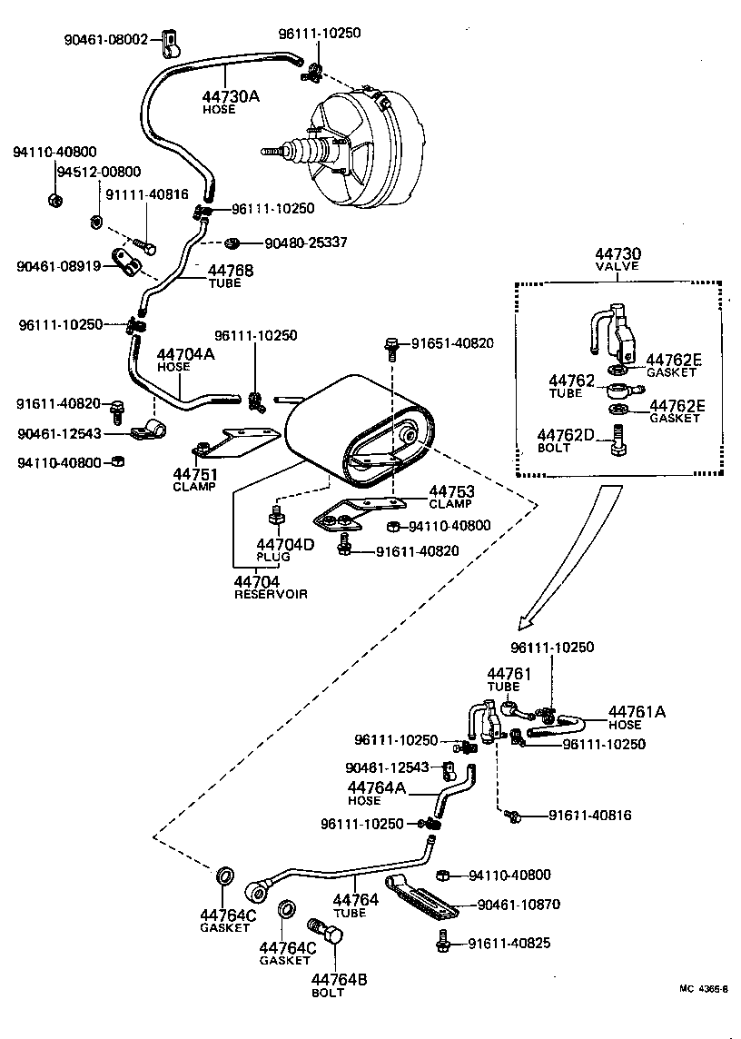 44690-36120 VALVE ASSY, VACUUM CHECK(FOR BRAKE) product image