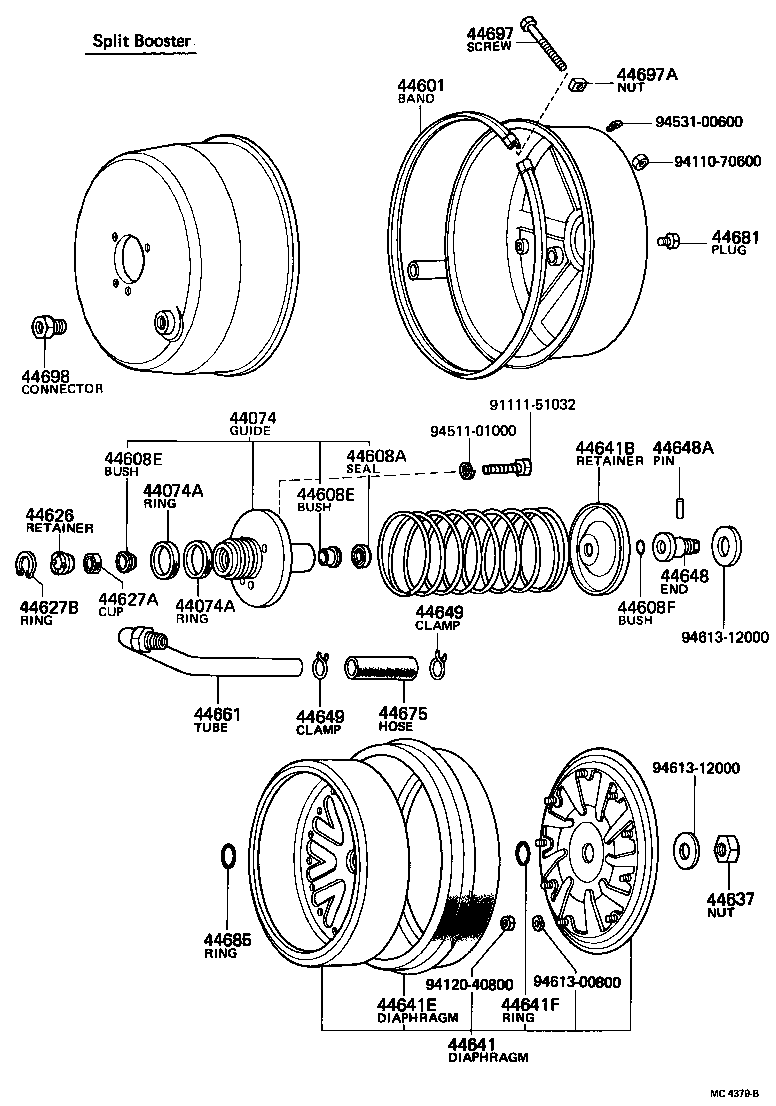 44702-55131 TUBE SUB-ASSY, AIR, NO.1 product image