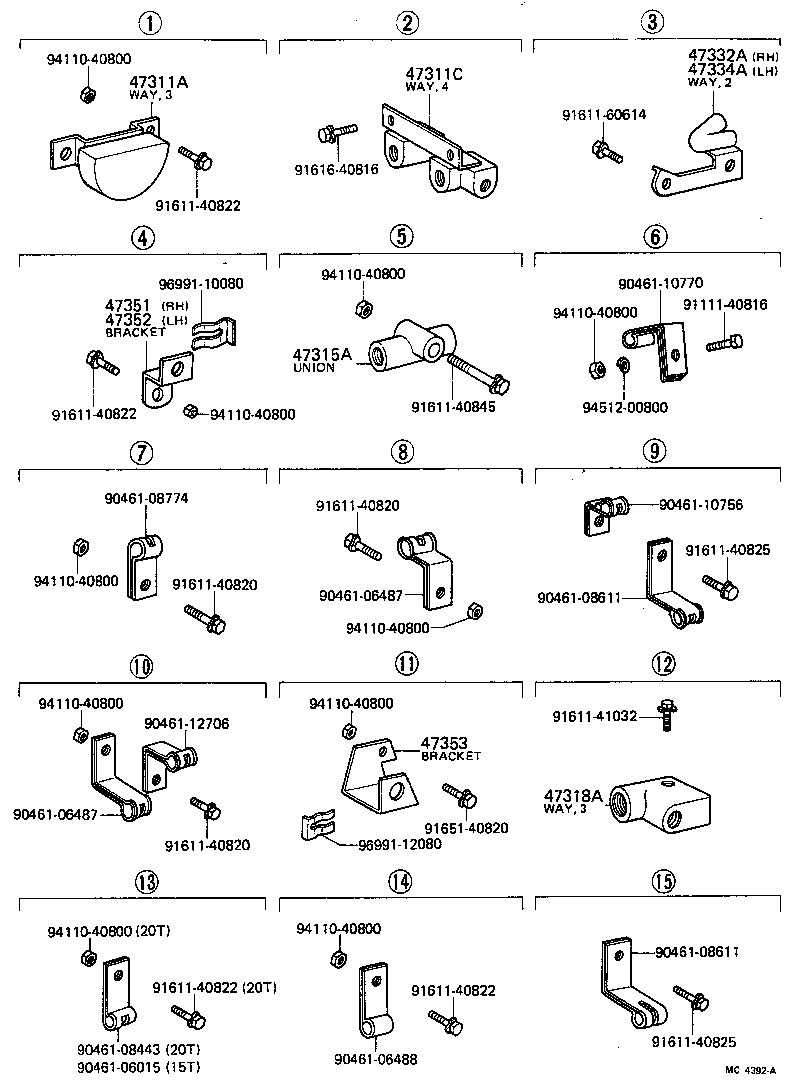 47311-25091 TUBE, FRONT BRAKE, NO.1 product image