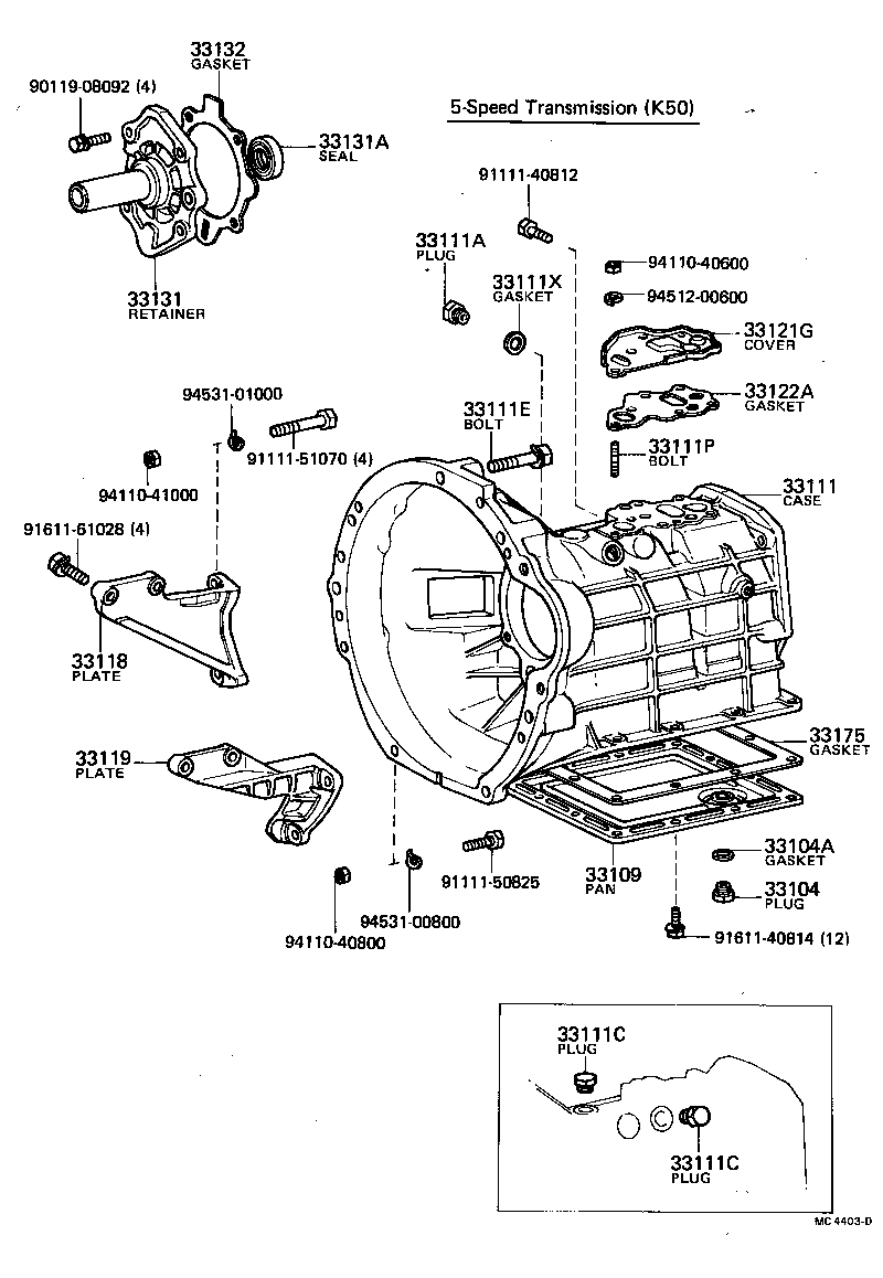 33101-12100 CASE, MANUAL TRANSMISSION product image