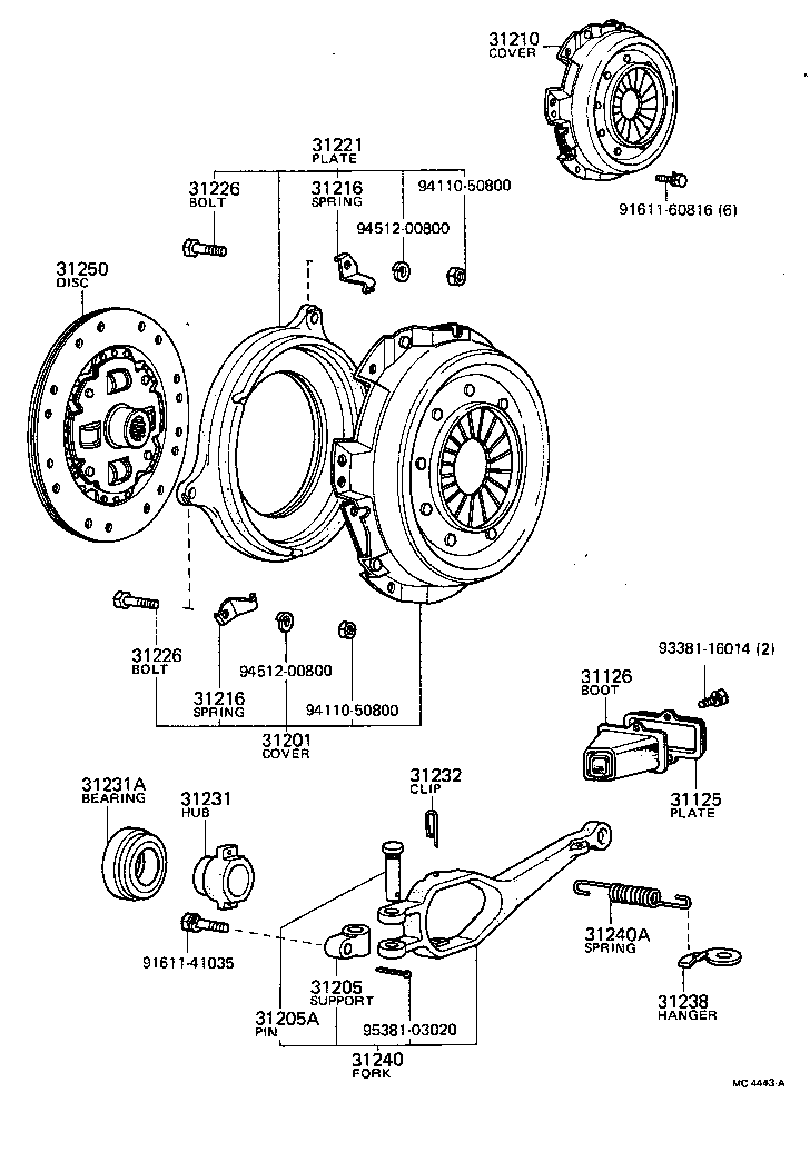 31201-29025 COVER SUB-ASSY, CLUTCH product image