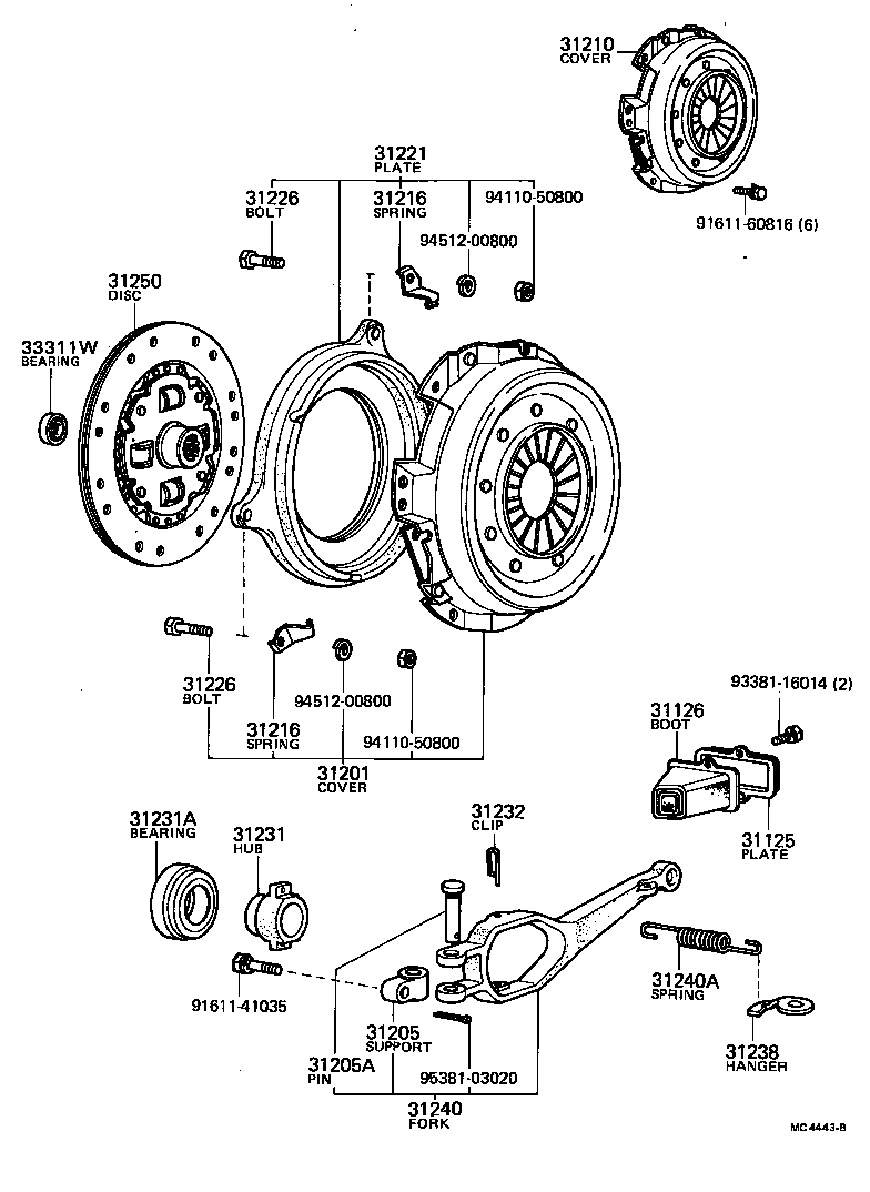 31201-29067 COVER SUB-ASSY, CLUTCH product image