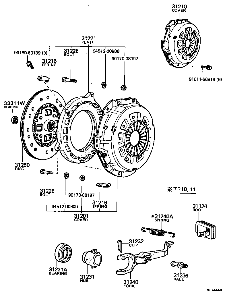 31201-29067 COVER SUB-ASSY, CLUTCH product image