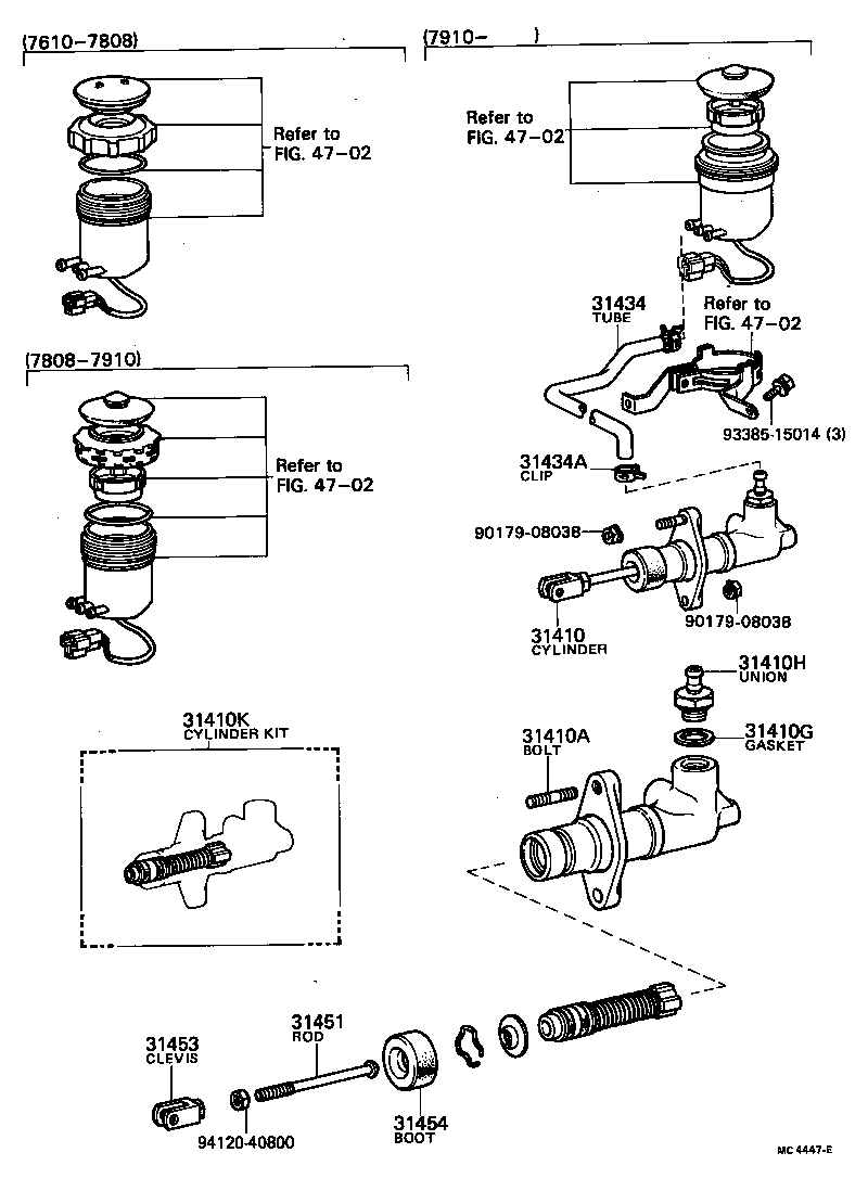 31420-28010 CYLINDER ASSY, CLUTCH MASTER product image