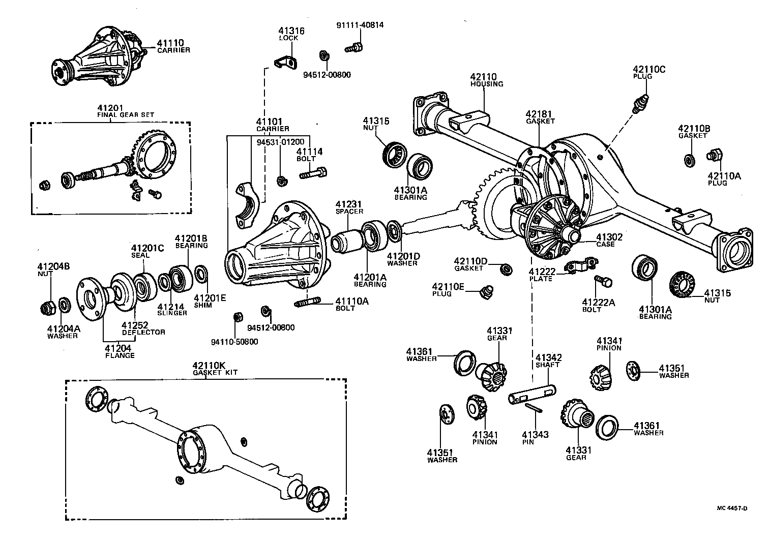 41201-39285 FINAL GEAR KIT, DIFFERENTIAL, REAR product image