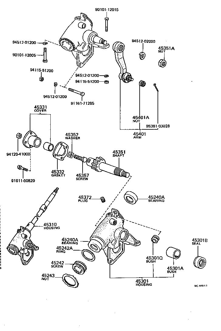 45807-28010 BRACKET SUB-ASSY, STEERING COLUMN UPPER SUPPORT product image