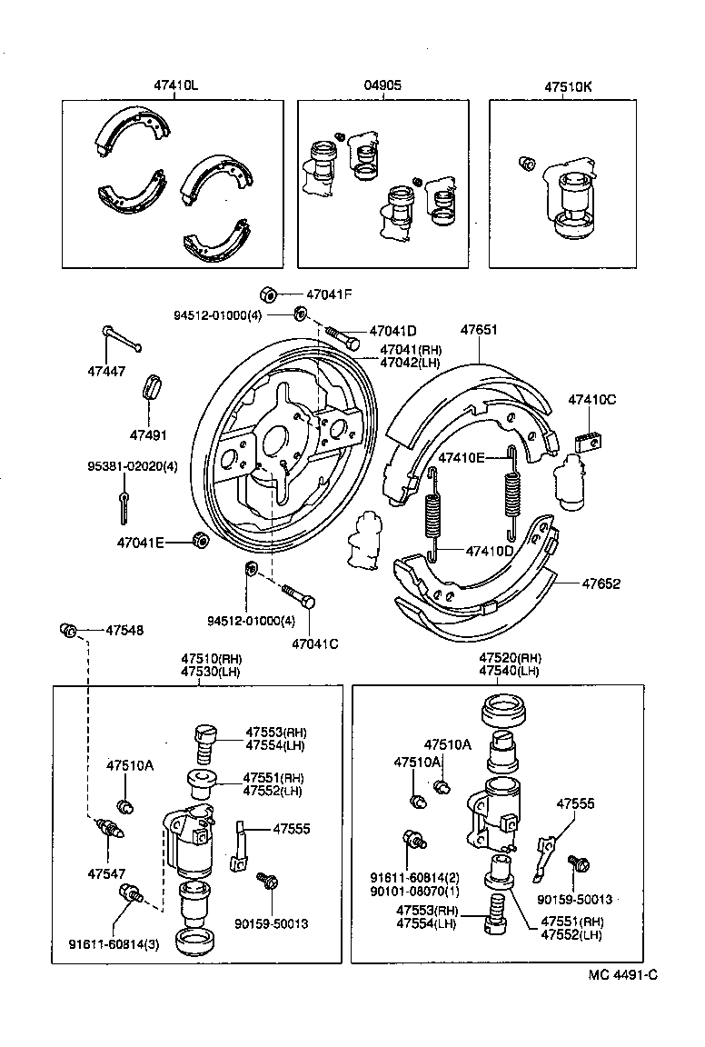 04473-27010 CYLINDER KIT, FRONT WHEEL product image