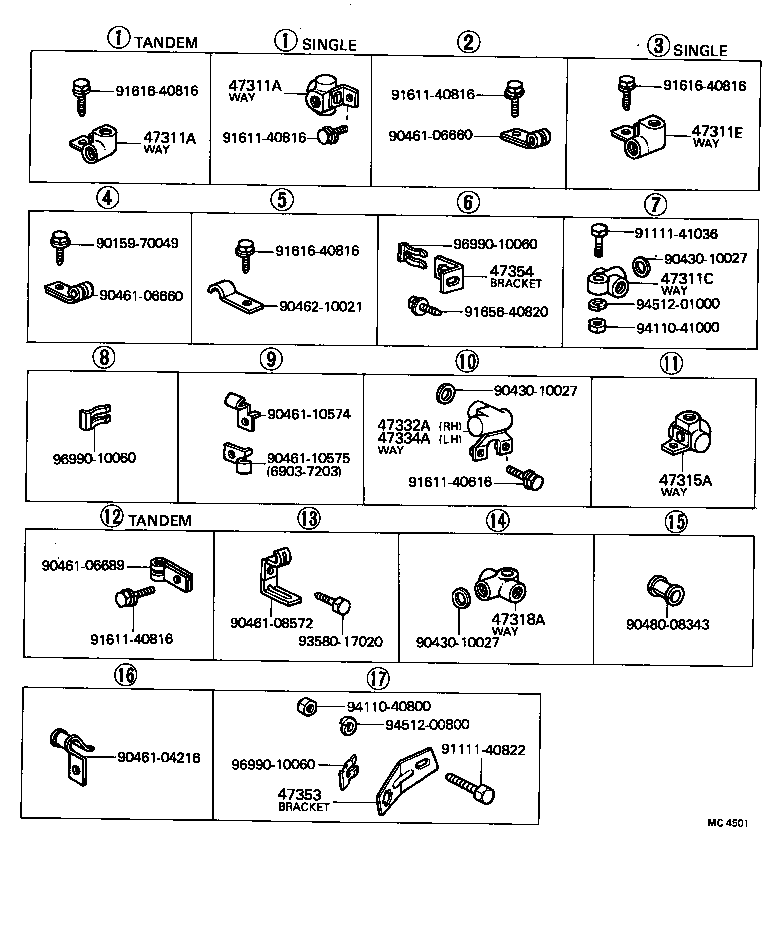 47311-60420 TUBE, FRONT BRAKE, NO.1 product image