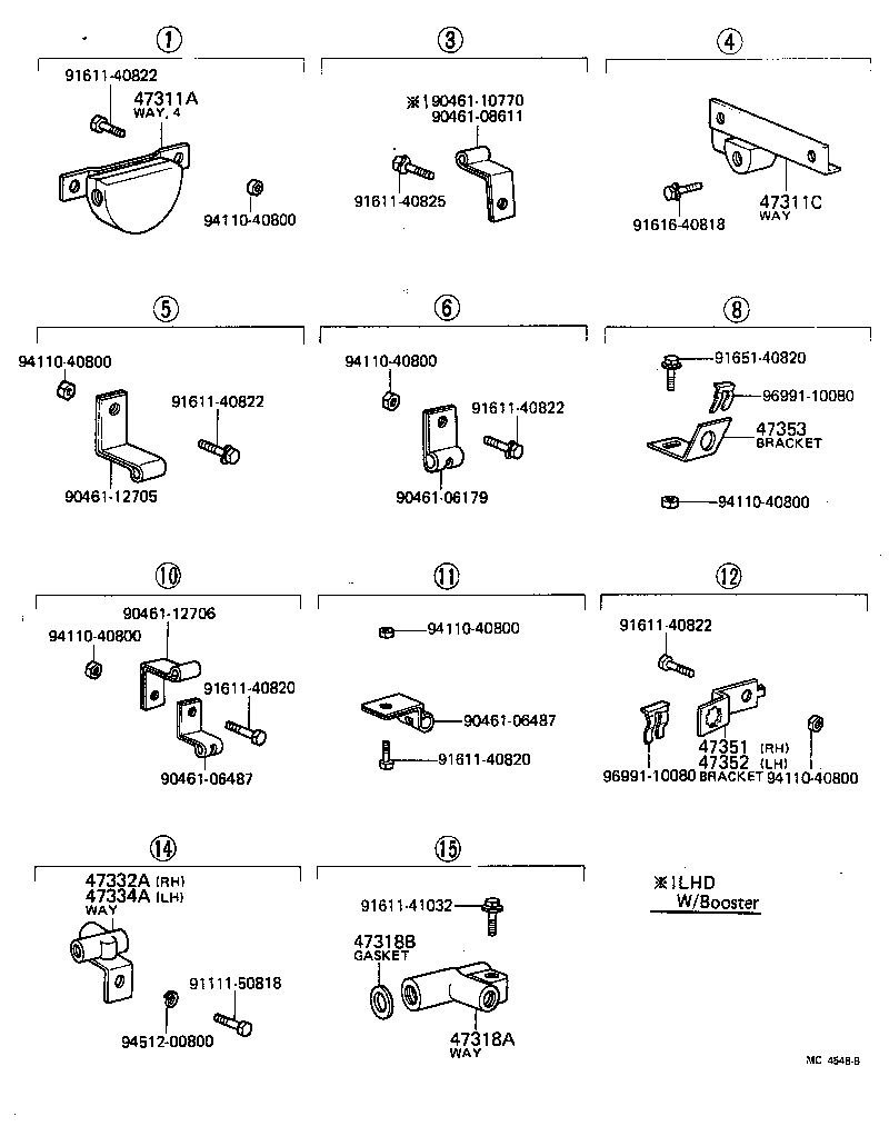 47311-25091 TUBE, FRONT BRAKE, NO.1 product image