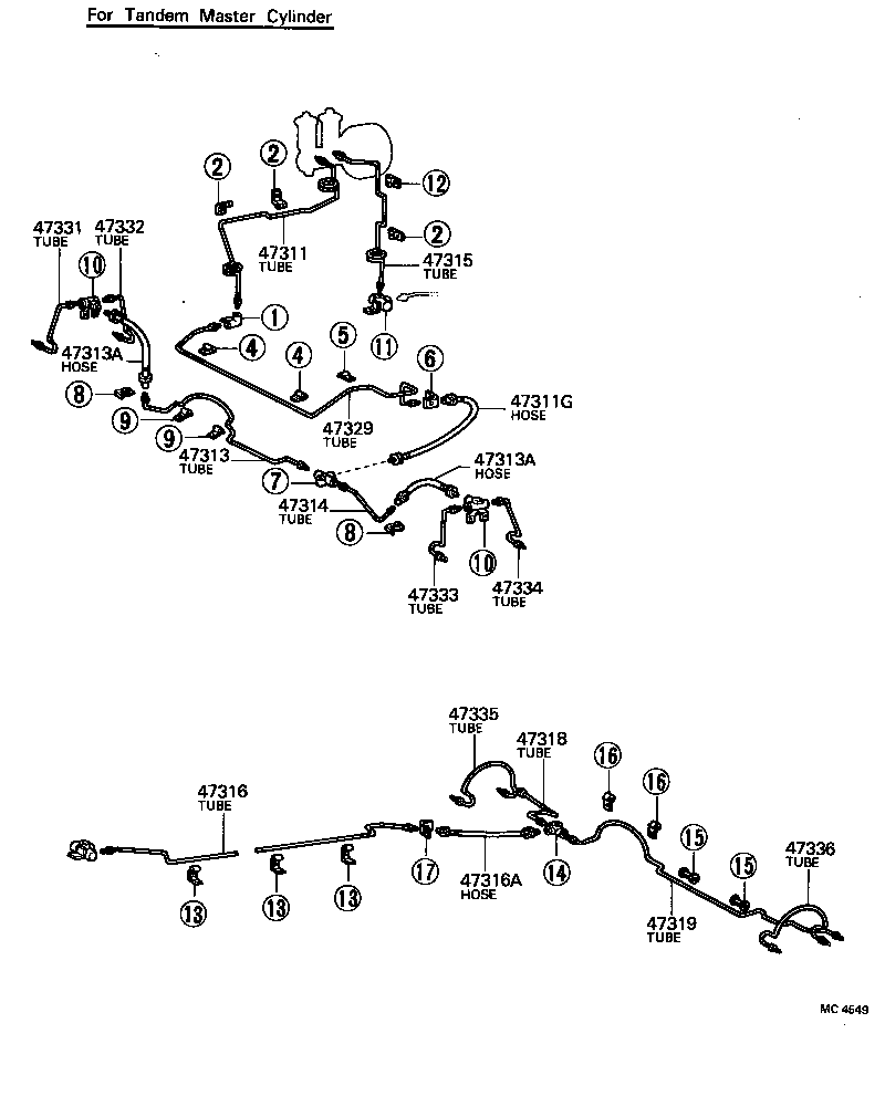 47311-60420 TUBE, FRONT BRAKE, NO.1 product image