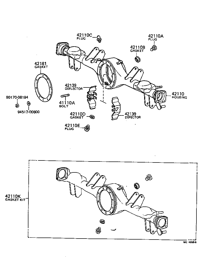 41301-22010 CASE SUB-ASSY, REAR DIFFERENTIAL product image