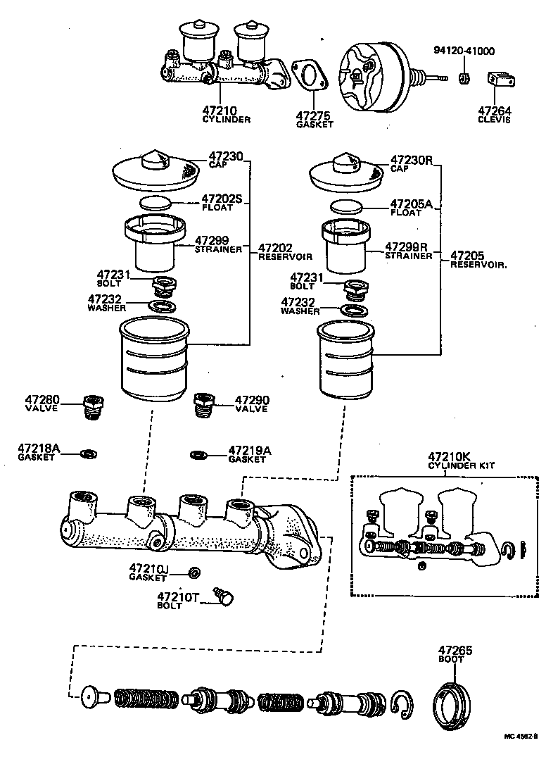 47264-30010 CLEVIS, MASTER CYLINDER PUSH ROD product image