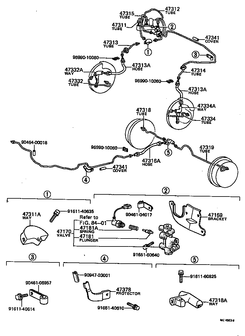 47311-20280 TUBE, FRONT BRAKE, NO.1 product image