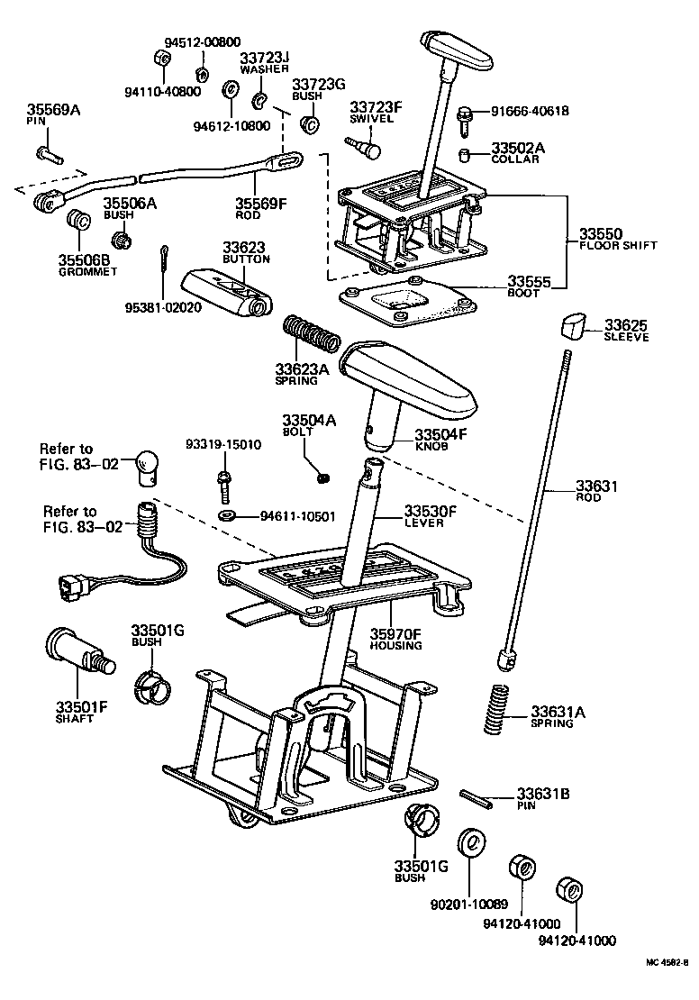 33530-30130 LEVER ASSY, SHIFT (FOR FLOOR SHIFT) product image