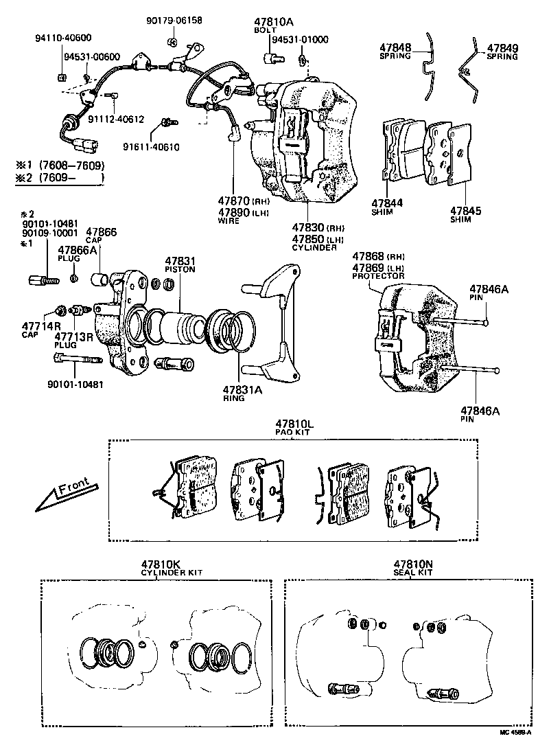 47730-30050 CYLINDER ASSY, DISC BRAKE, REAR RH product image
