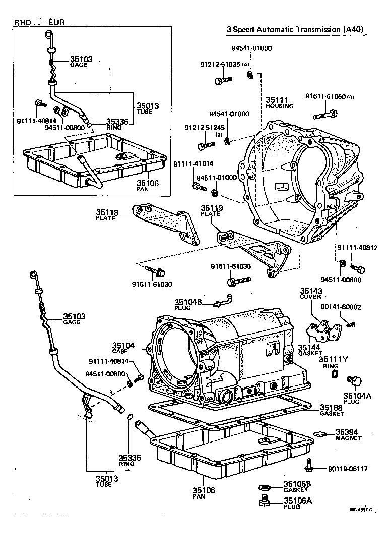 35013-30031 TUBE SUB-ASSY, TRANSMISSION OIL FILLER product image