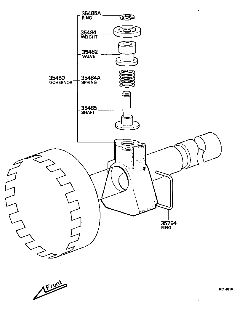 35617-12010 RING (FOR REAR OIL PUMP GOVERNOR) product image