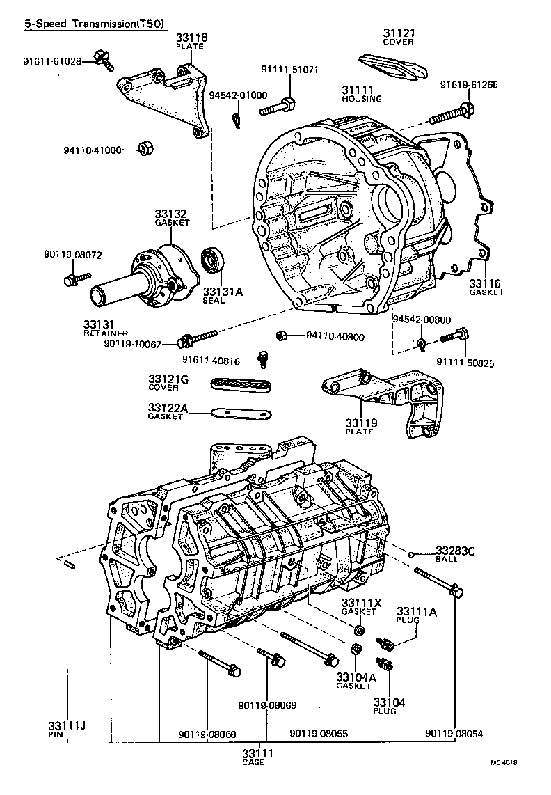 33101-12100 CASE, MANUAL TRANSMISSION product image
