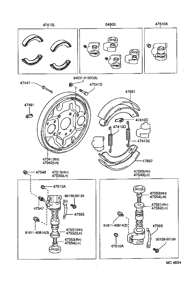 47041-14012 PLATE SUB-ASSY, BRAKE BACKING, FRONT RH product image