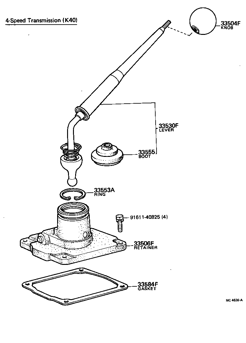 Toyota 33504-12100 KNOB SUB-ASSY, SHIFT LEVER