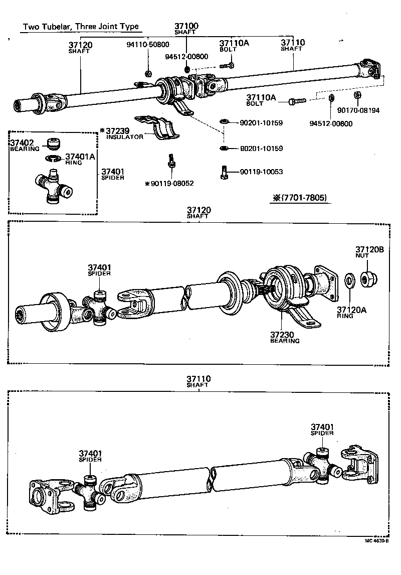 04371-22010 SPIDER KIT, UNIVERSAL JOINT product image