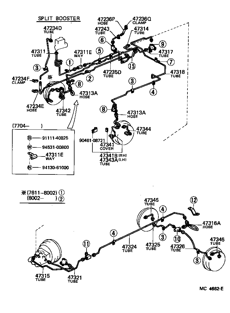47311-55040 TUBE, FRONT BRAKE, NO.1 product image