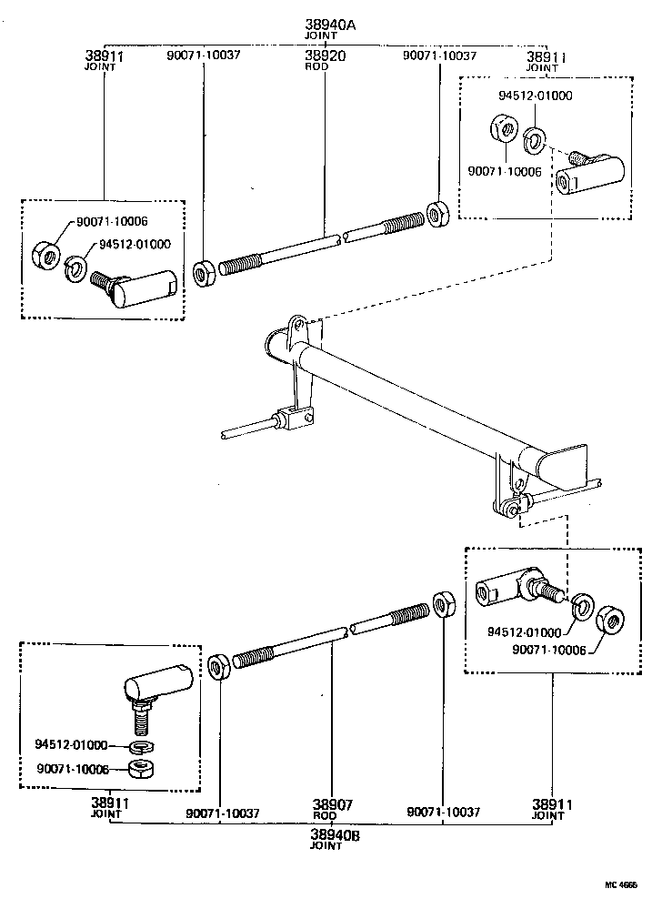 38976-93001 STAY, POWER TAKE-OFF CONTROL product image