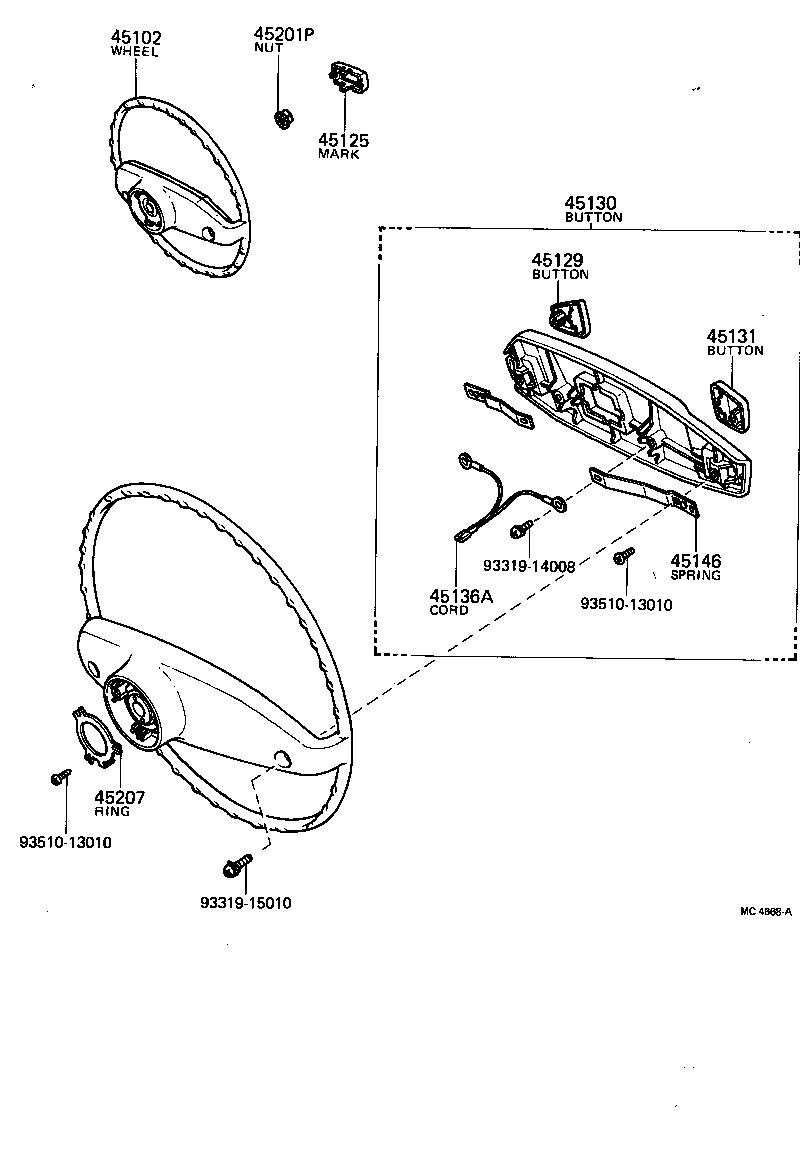 45100-12201 WHEEL SUB-ASSY, STEERING product image