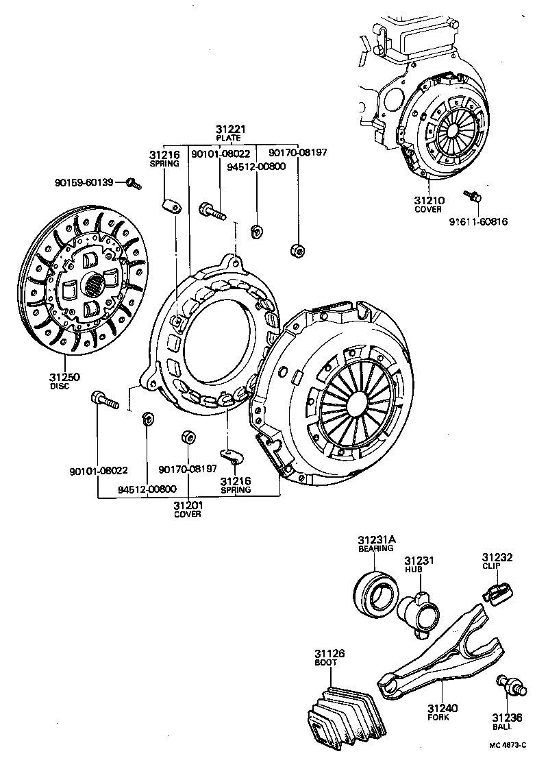 31210-30141 COVER ASSY, CLUTCH product image