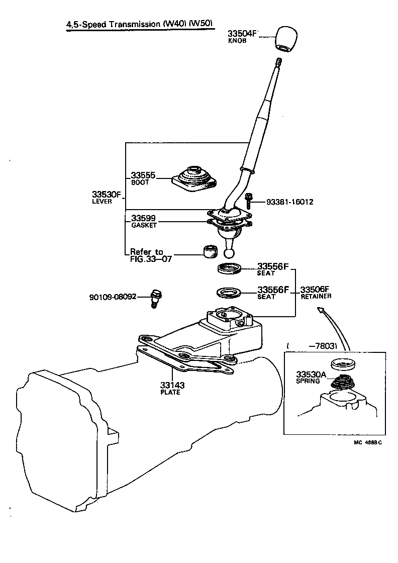 33530-22130 LEVER ASSY, SHIFT (FOR FLOOR SHIFT) product image