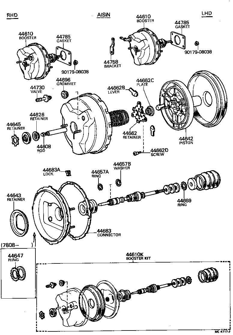 44758-22070 BRACKET, VACUUM CHECK VALVE product image