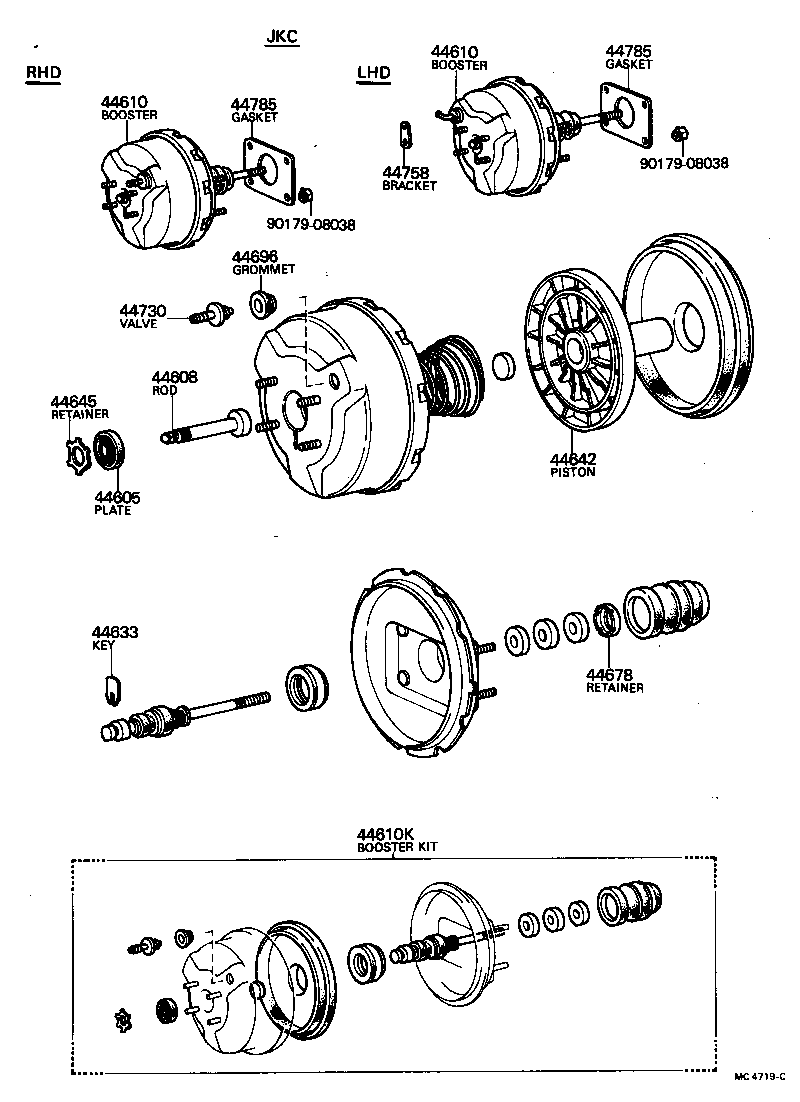 44758-22070 BRACKET, VACUUM CHECK VALVE product image