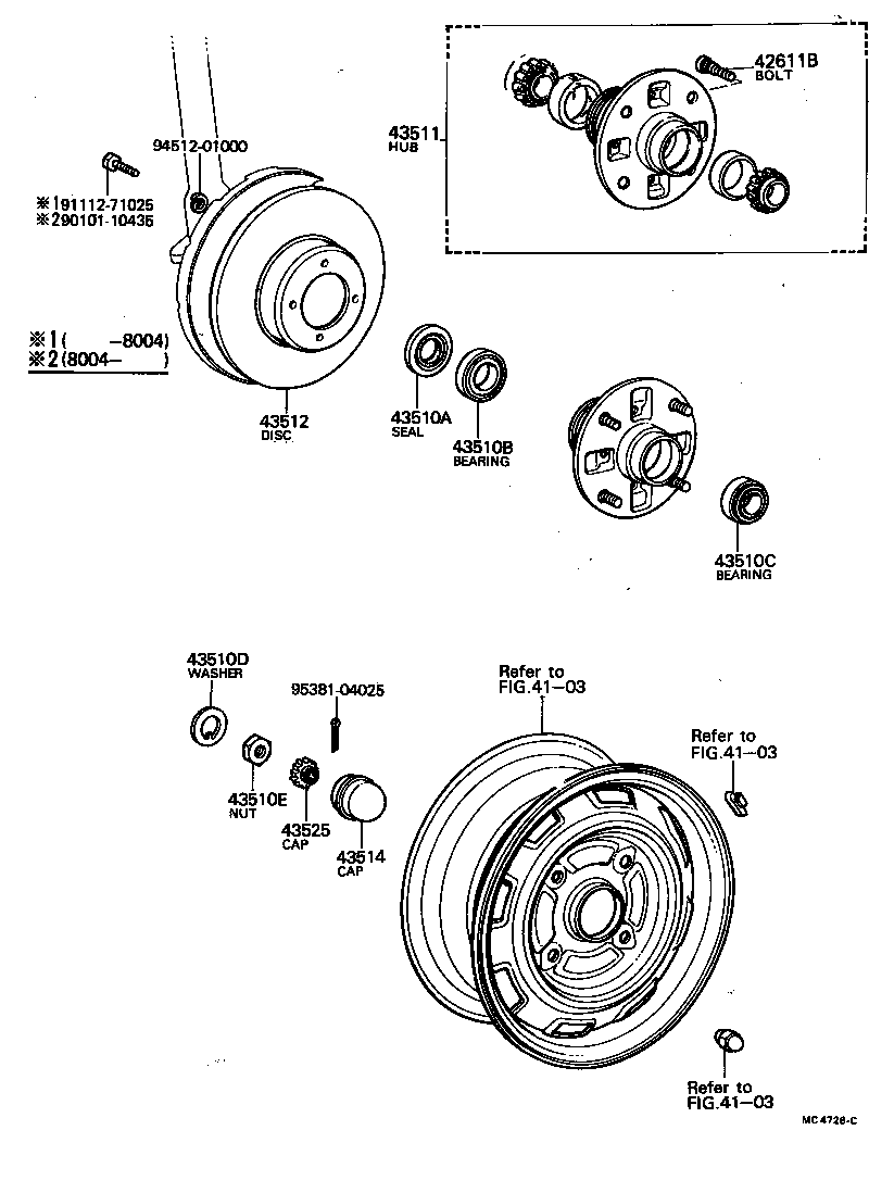 Toyota 90368-31036 BEARING, TAPERED ROLLER (FOR FRONT AXLE INNER BEARING)