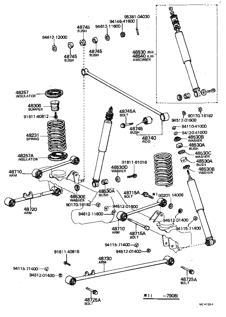 Toyota 48257-22020 INSULATOR, REAR COIL SPRING