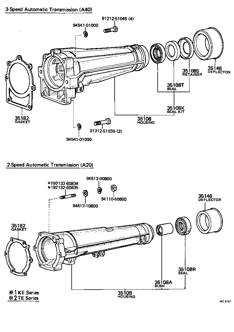 35108-12901 HOUSING SUB-ASSY, EXTENSION (ATM) product image