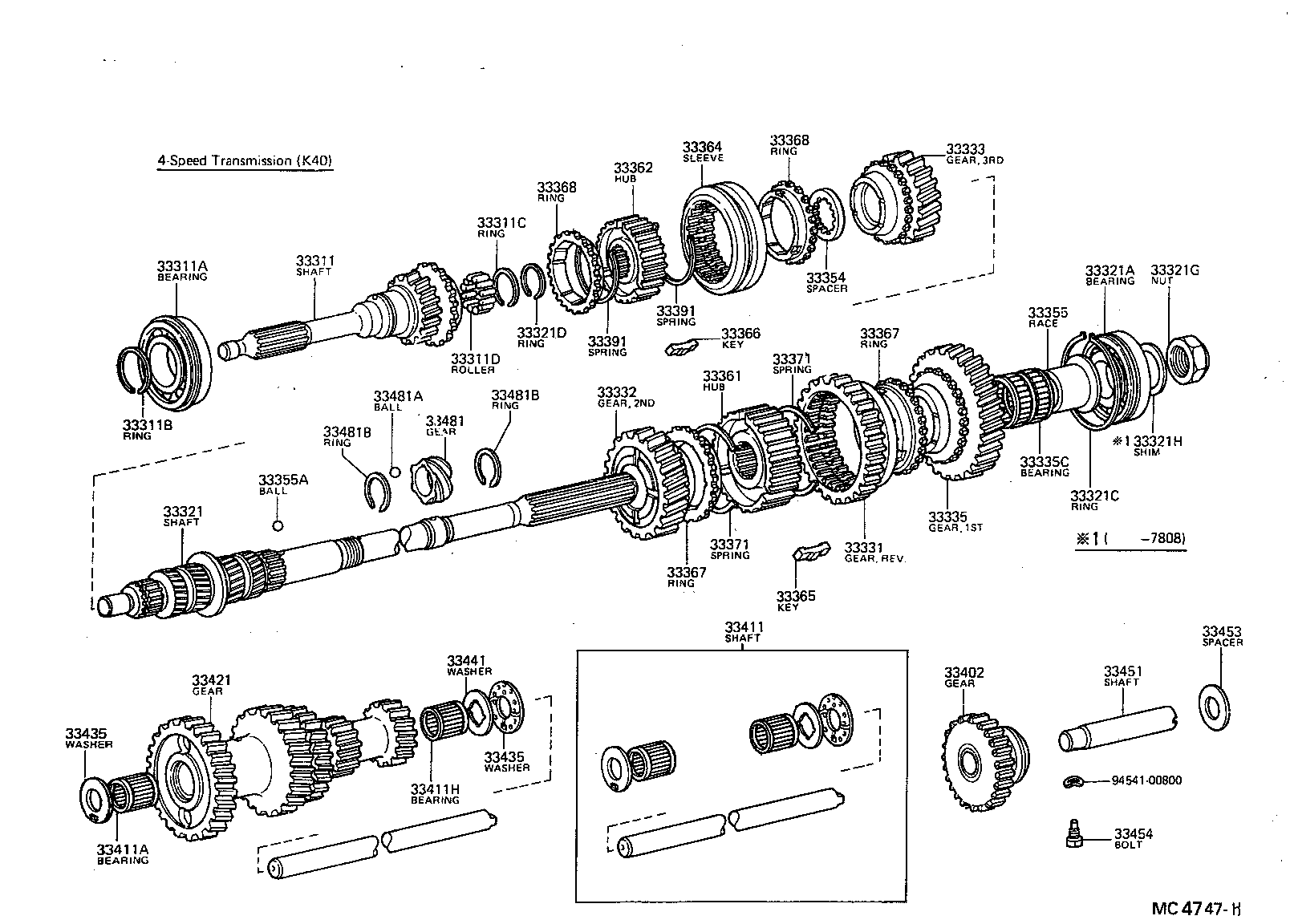 Toyota 33367-12020 RING, SYNCHRONIZER, NO.1