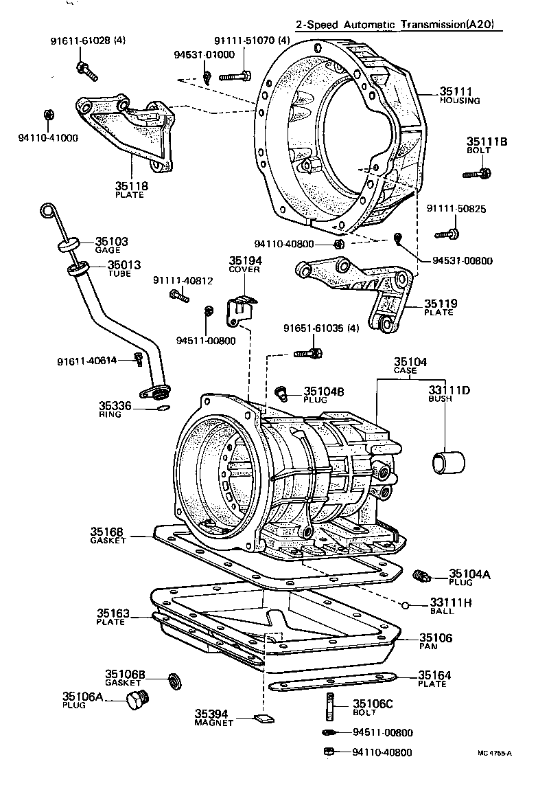 35013-12050 TUBE SUB-ASSY, TRANSMISSION OIL FILLER product image