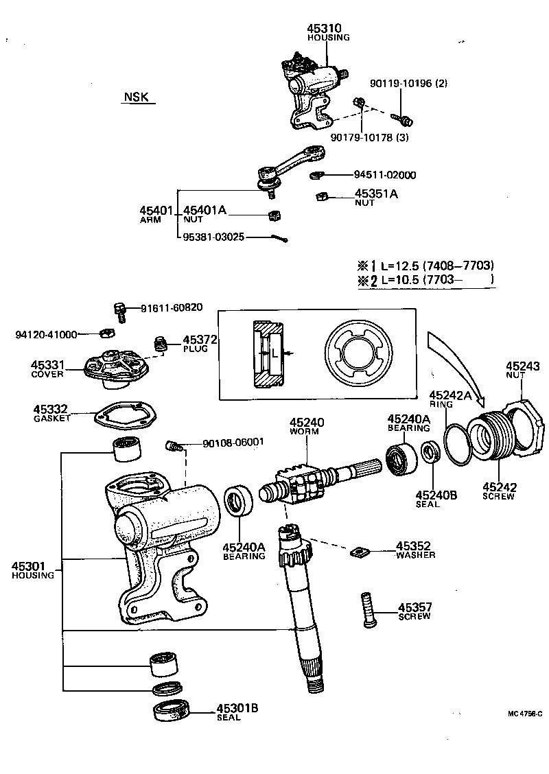 45307-12040 BRACKET, STEERING COLUMN, UPPER product image