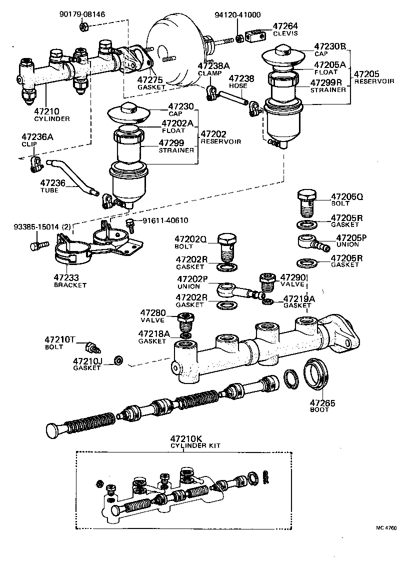 90401-10037 BOLT, UNION(FOR MASTER CYLINDER FLUID OUTLET) product image
