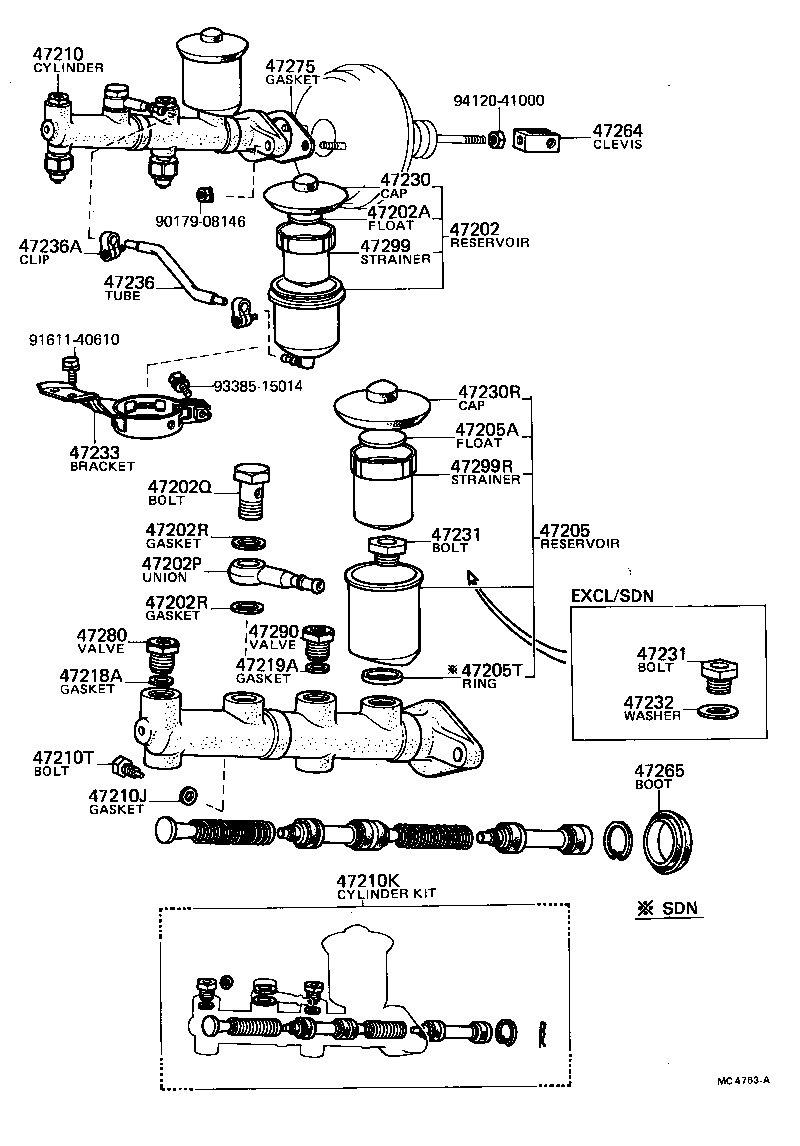 90401-10037 BOLT, UNION(FOR MASTER CYLINDER FLUID OUTLET) product image
