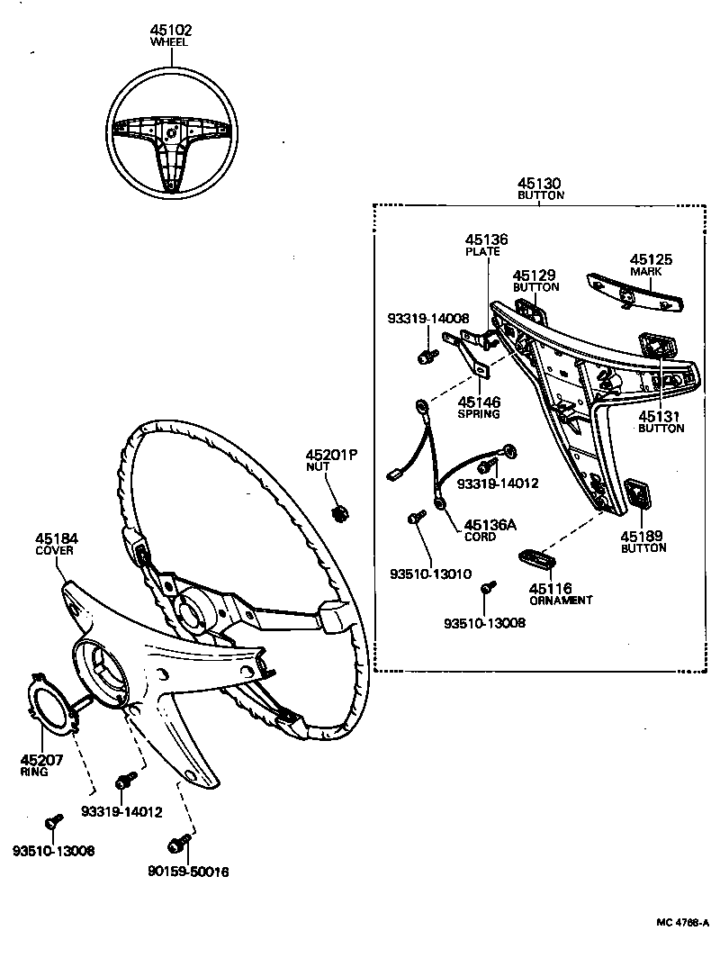 45136-22040 PLATE, HORN BUTTON CONTACT product image