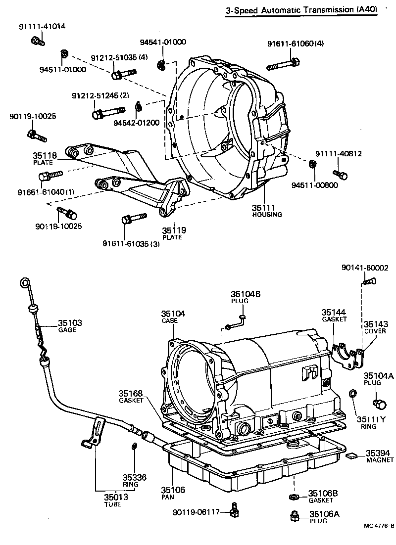 35013-22092 TUBE SUB-ASSY, TRANSMISSION OIL FILLER product image