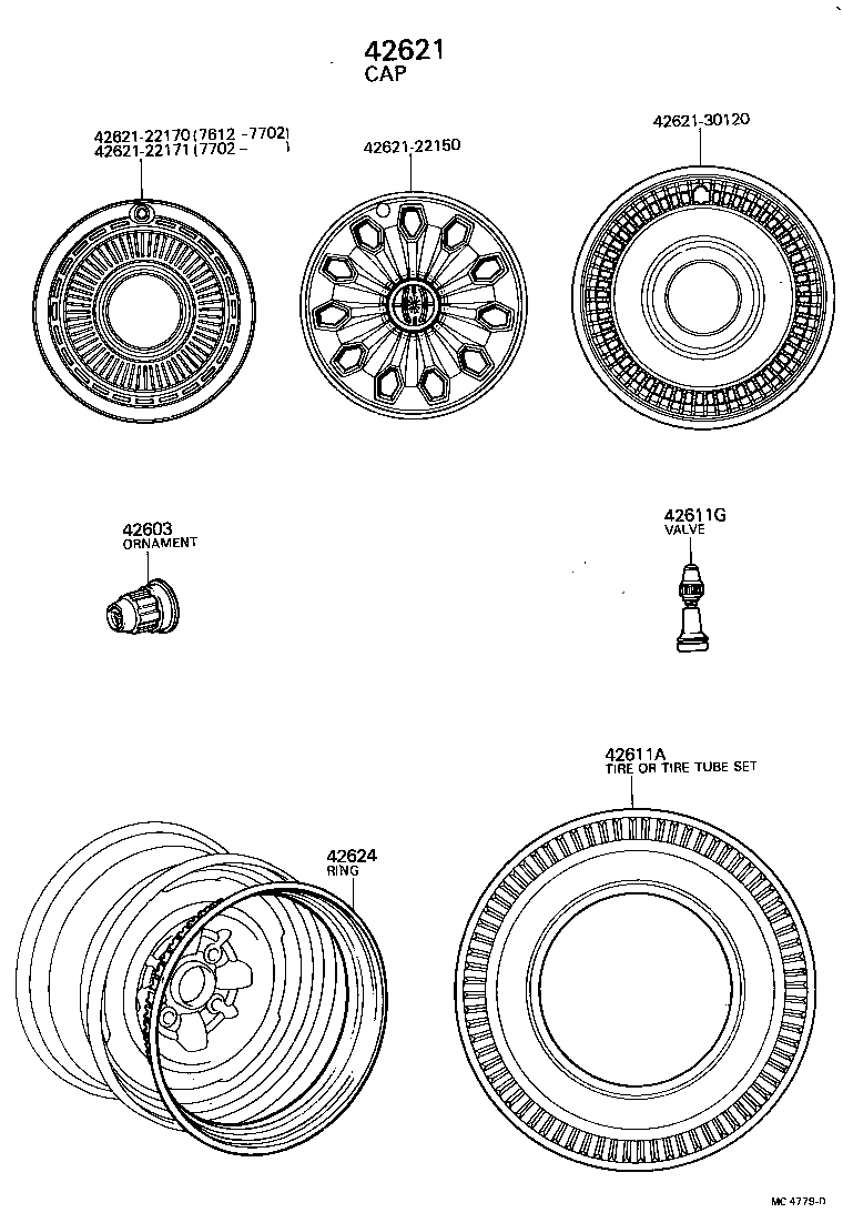 42652-30040 TIRE TUBE SET OR TUBELESS TIRE product image