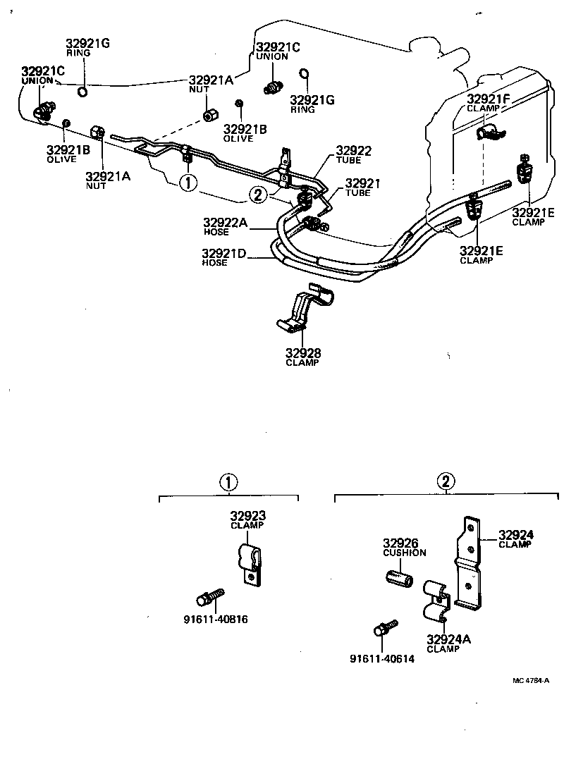 Toyota 90463-06600 CLAMP, FLEXIBLE HOSE, NO.1