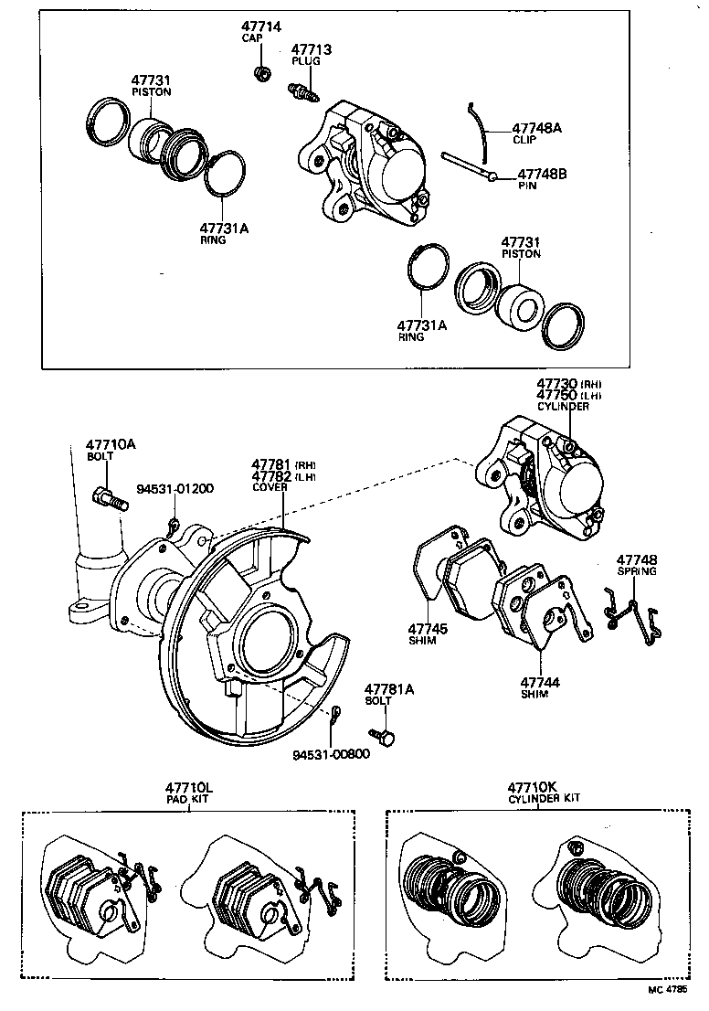 47781-22060 COVER, DISC BRAKE DUST, FRONT RH product image