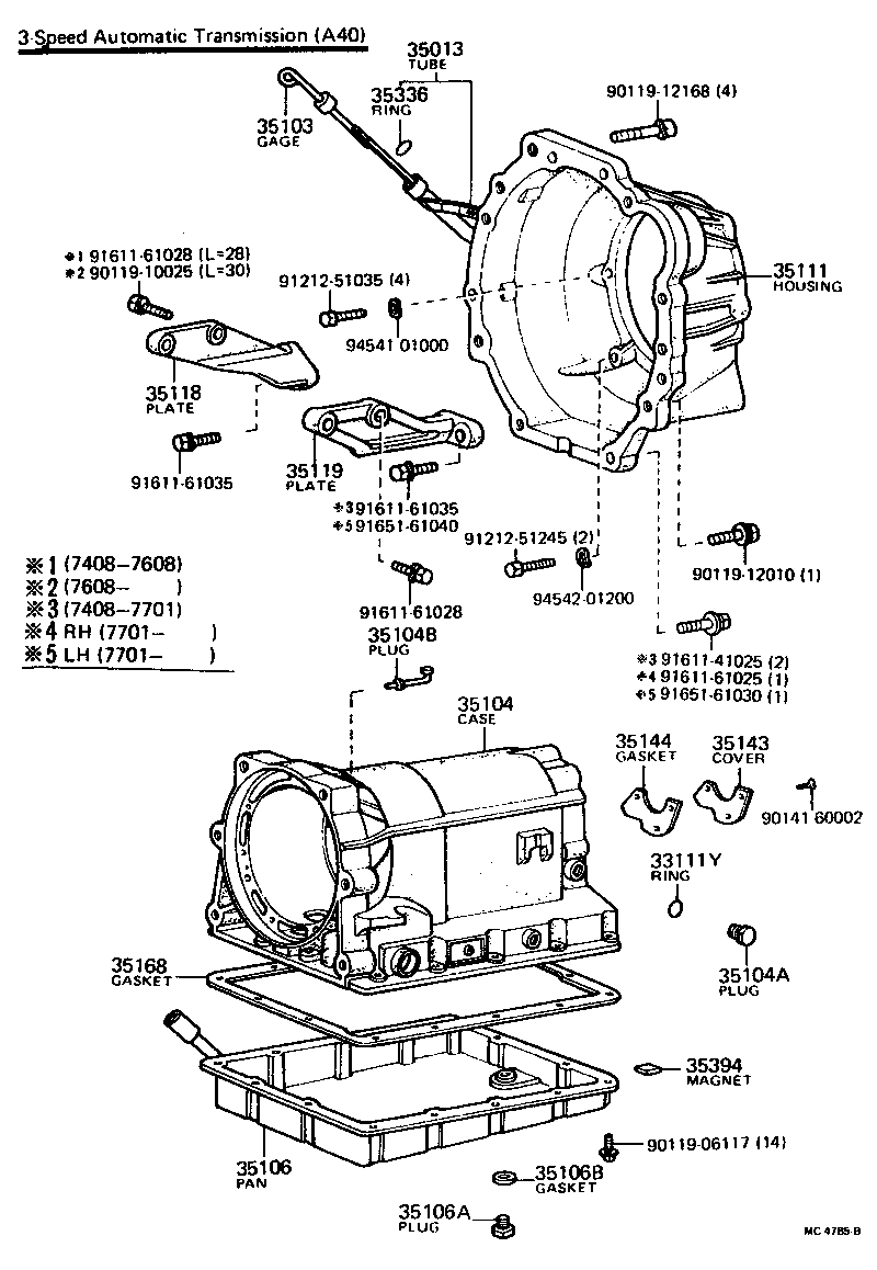 Toyota 35013-12080 TUBE SUB-ASSY, TRANSMISSION OIL FILLER