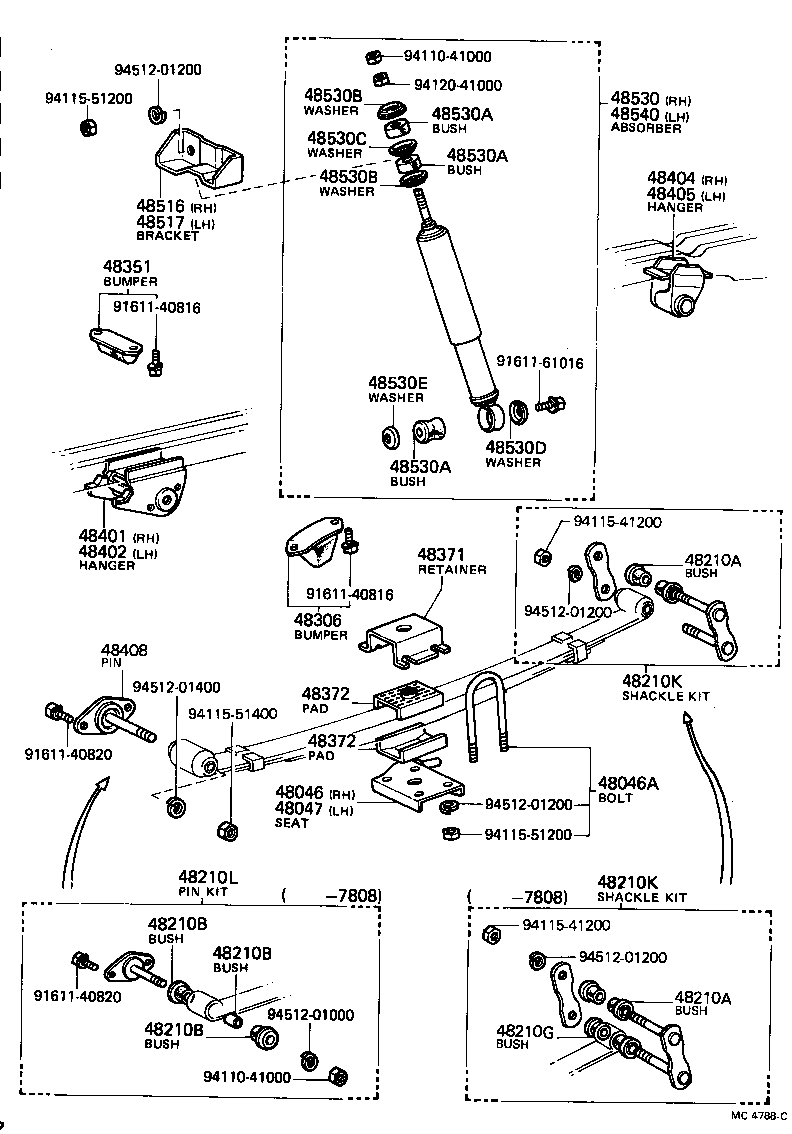 48210-23080 SPRING ASSY, REAR RH product image