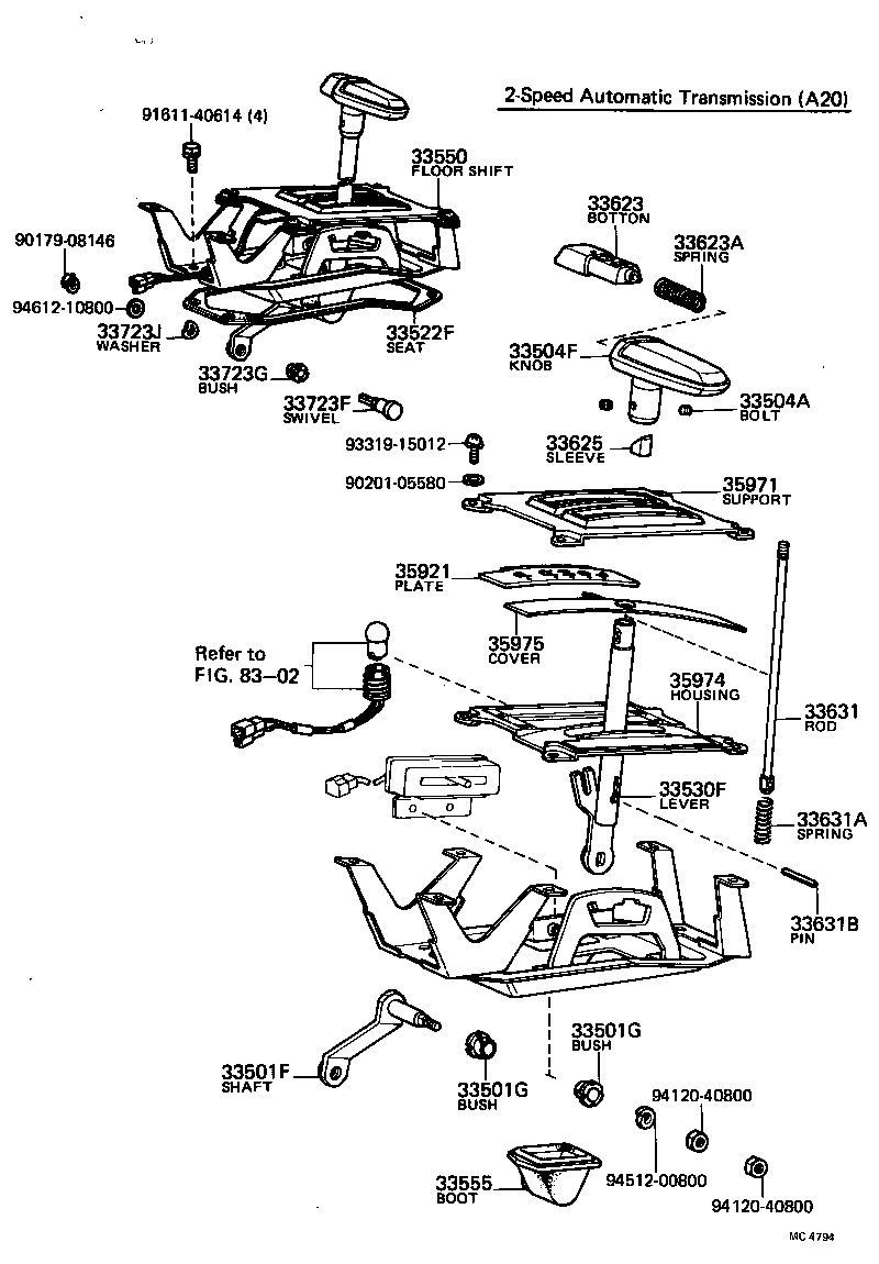 33503-12060 LEVER ASSY, SHIFT (FOR FLOOR SHIFT) product image