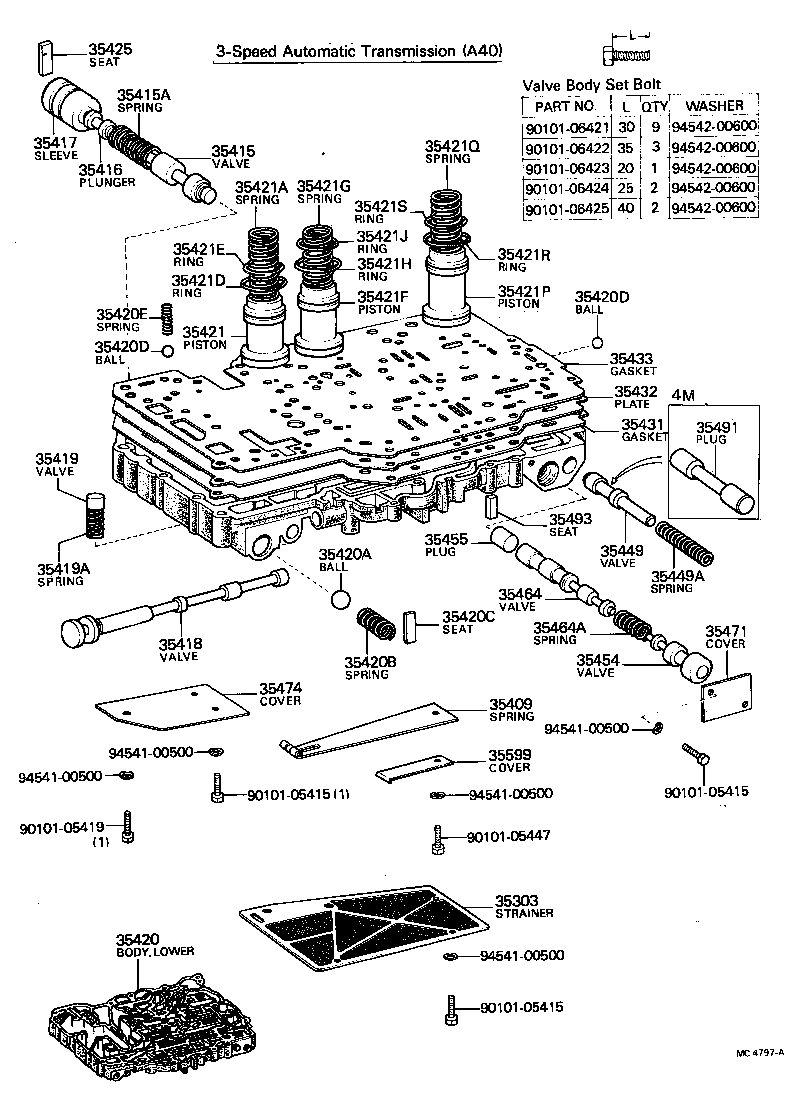 90501-20011 SPRING, COMPRESSION (FOR ACCUMULATOR PISTON NO.1) product image