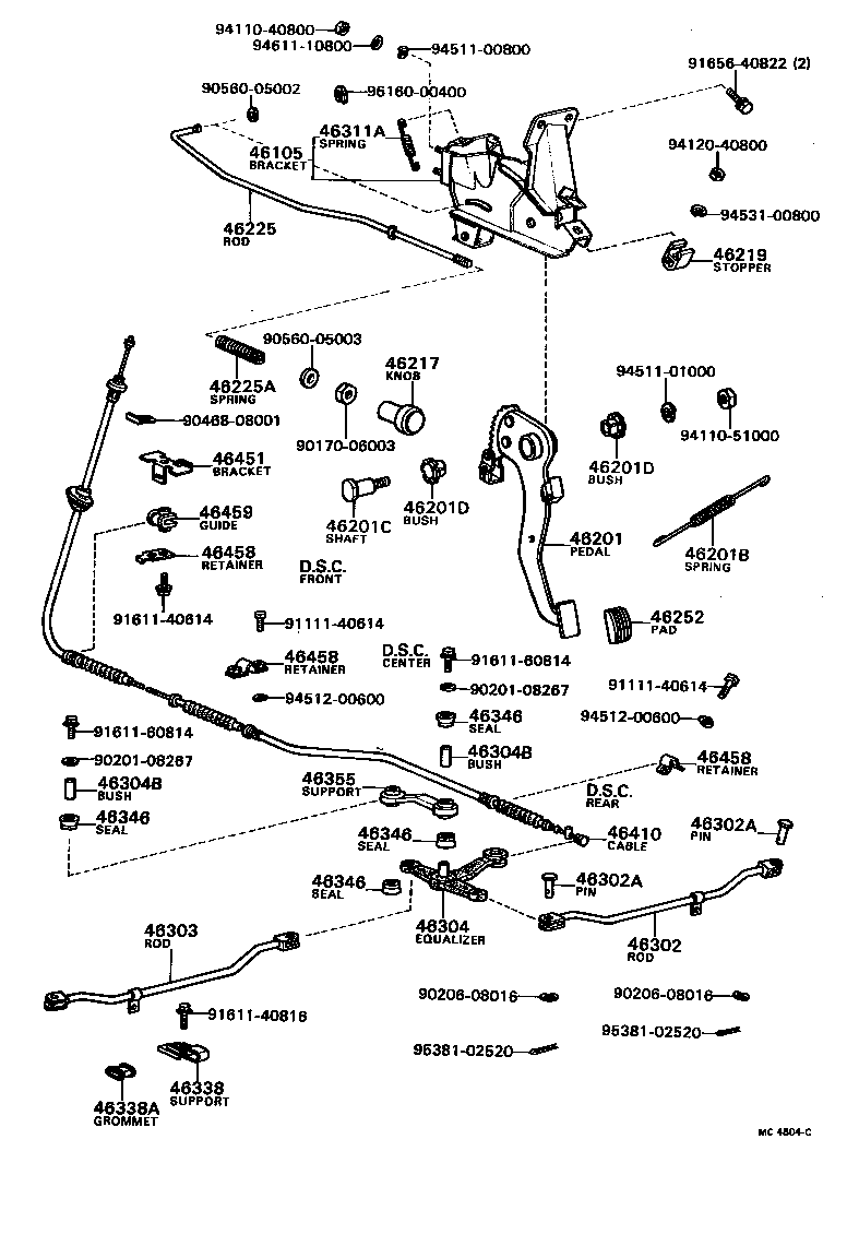 90541-07005 CUSHION, PARKING PEDAL product image